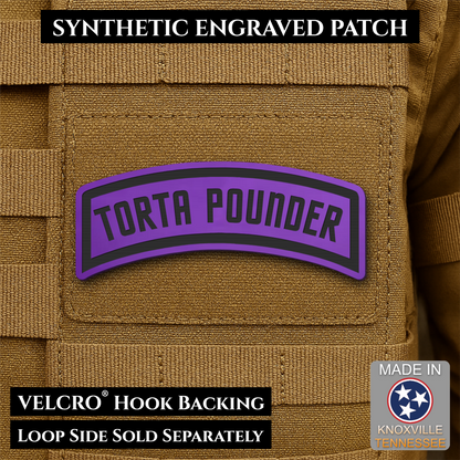 Torta Pounder Rocker Tab Funny Morale Patch, 1x2.6" | Made in USA | VELCRO® Brand Hook Backing