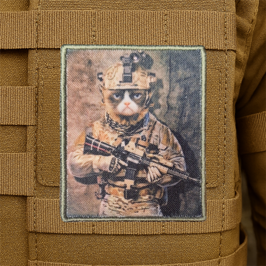 Tactical Operator Cat Printed/Embroidered Morale Patch