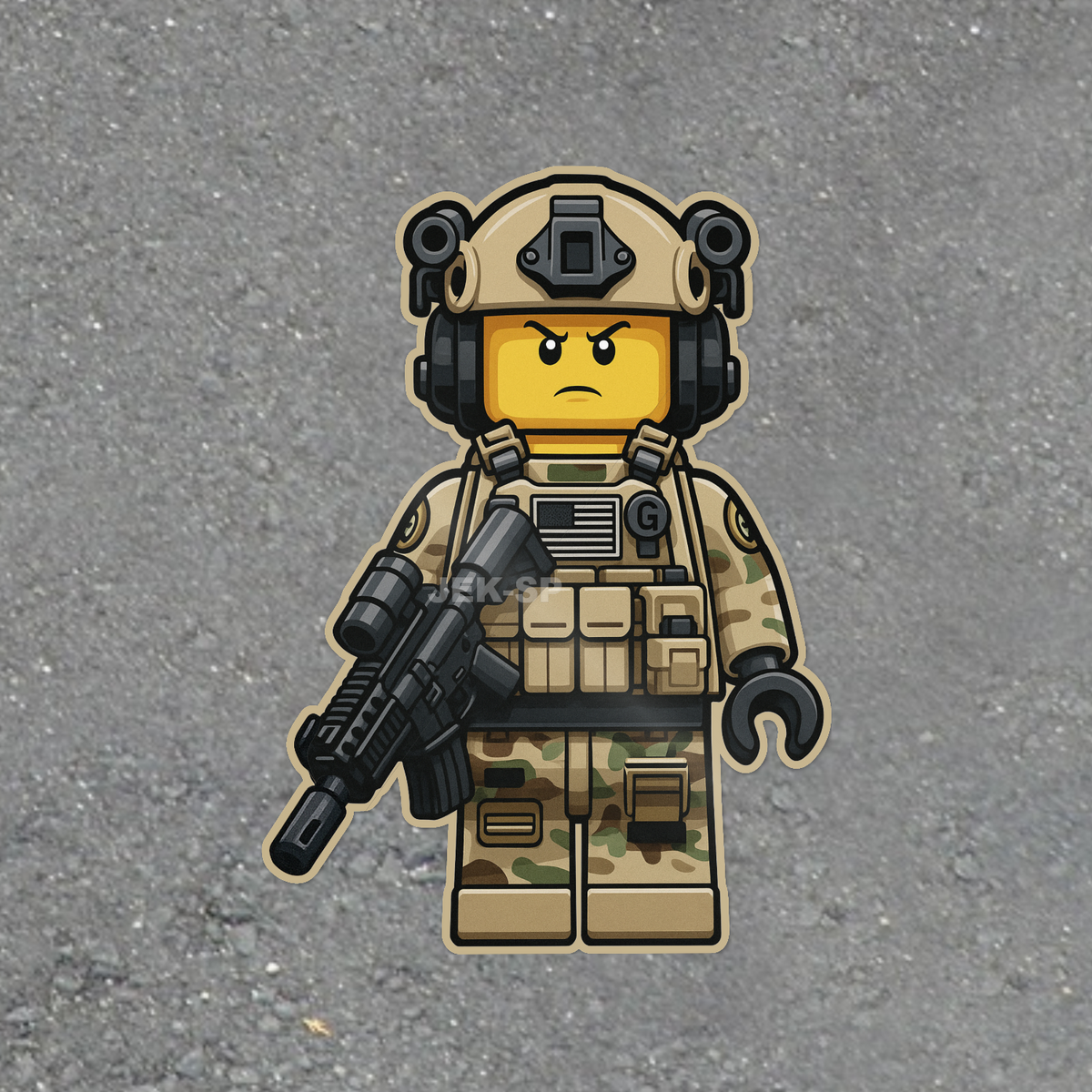 Tactical Operator glossy vinyl laptop sticker