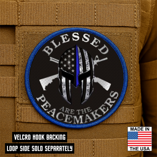 Thin Blue Line Peacemakers Morale Patch 3" Round Hook & Loop | Made in USA