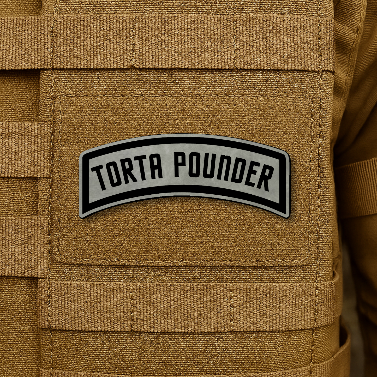 Torta Pounder Rocker Tab Morale Patch 1"x2.6" Hook & Loop | Made in USA