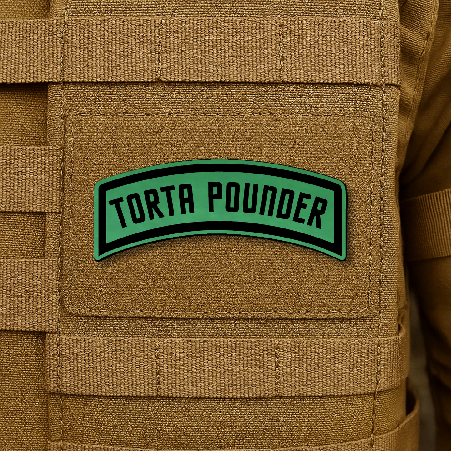 Torta Pounder Rocker Tab Morale Patch 1"x2.6" Hook & Loop | Made in USA