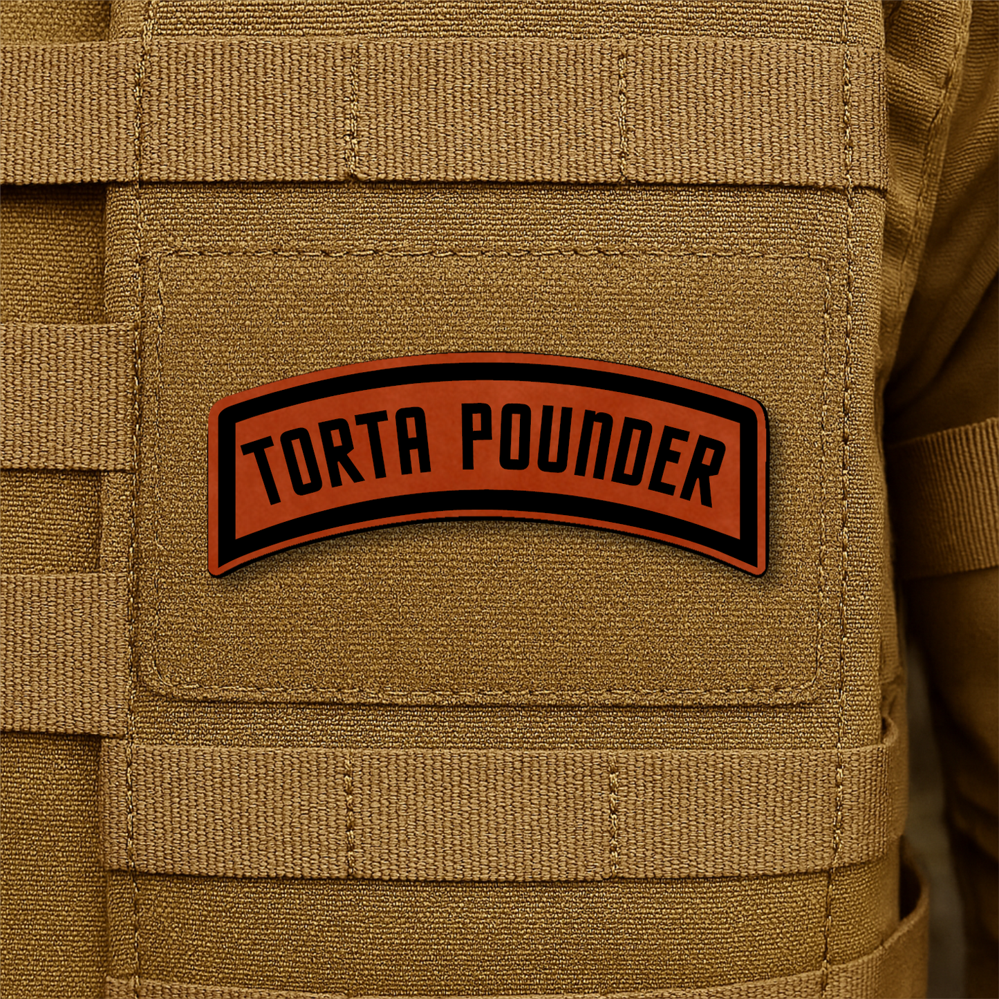 Torta Pounder Rocker Tab Morale Patch 1"x2.6" Hook & Loop | Made in USA