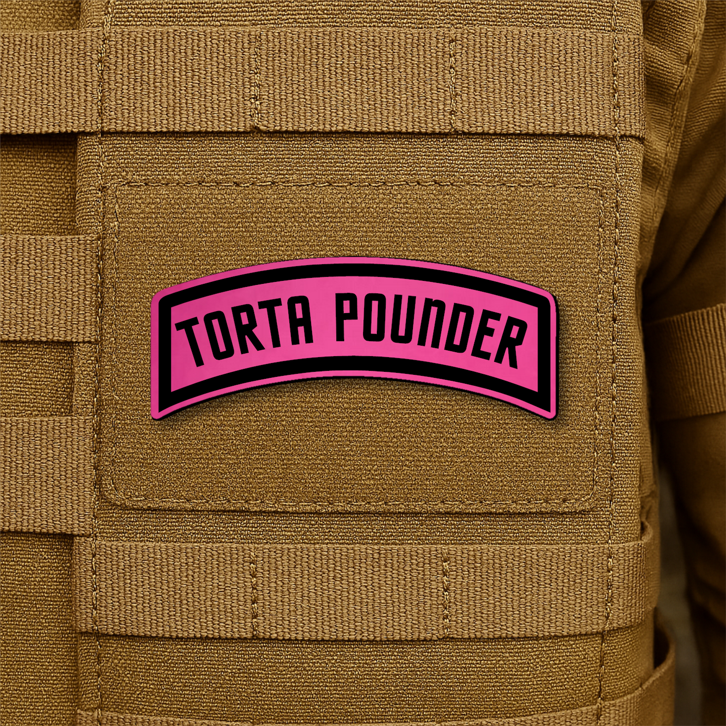 Torta Pounder Rocker Tab Morale Patch 1"x2.6" Hook & Loop | Made in USA