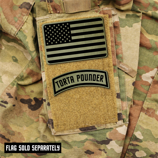 Torta Pounder Rocker Tab Morale Patch 1"x2.6" Hook & Loop | Made in USA