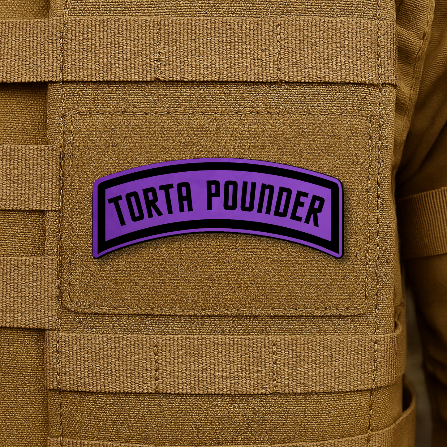 Torta Pounder Rocker Tab Morale Patch 1"x2.6" Hook & Loop | Made in USA