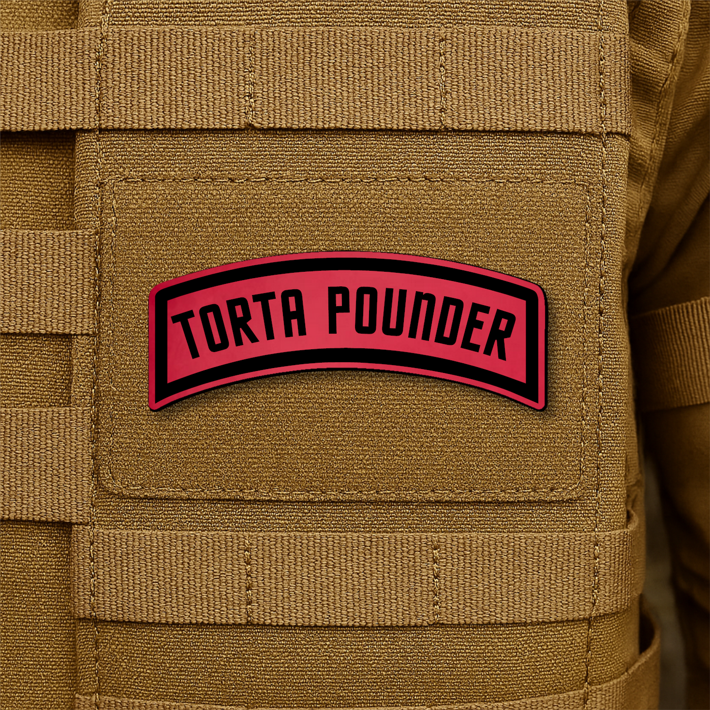 Torta Pounder Rocker Tab Morale Patch 1"x2.6" Hook & Loop | Made in USA