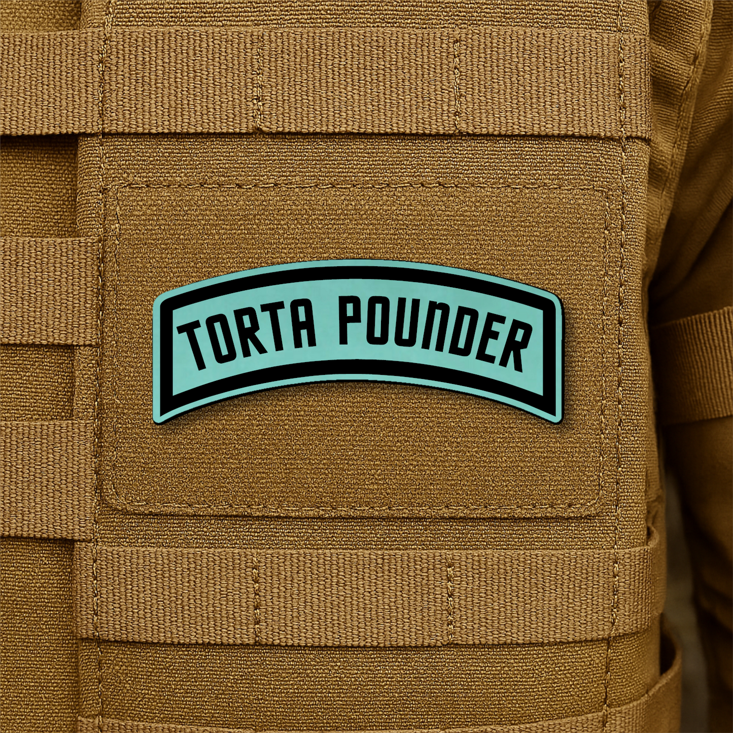 Torta Pounder Rocker Tab Morale Patch 1"x2.6" Hook & Loop | Made in USA