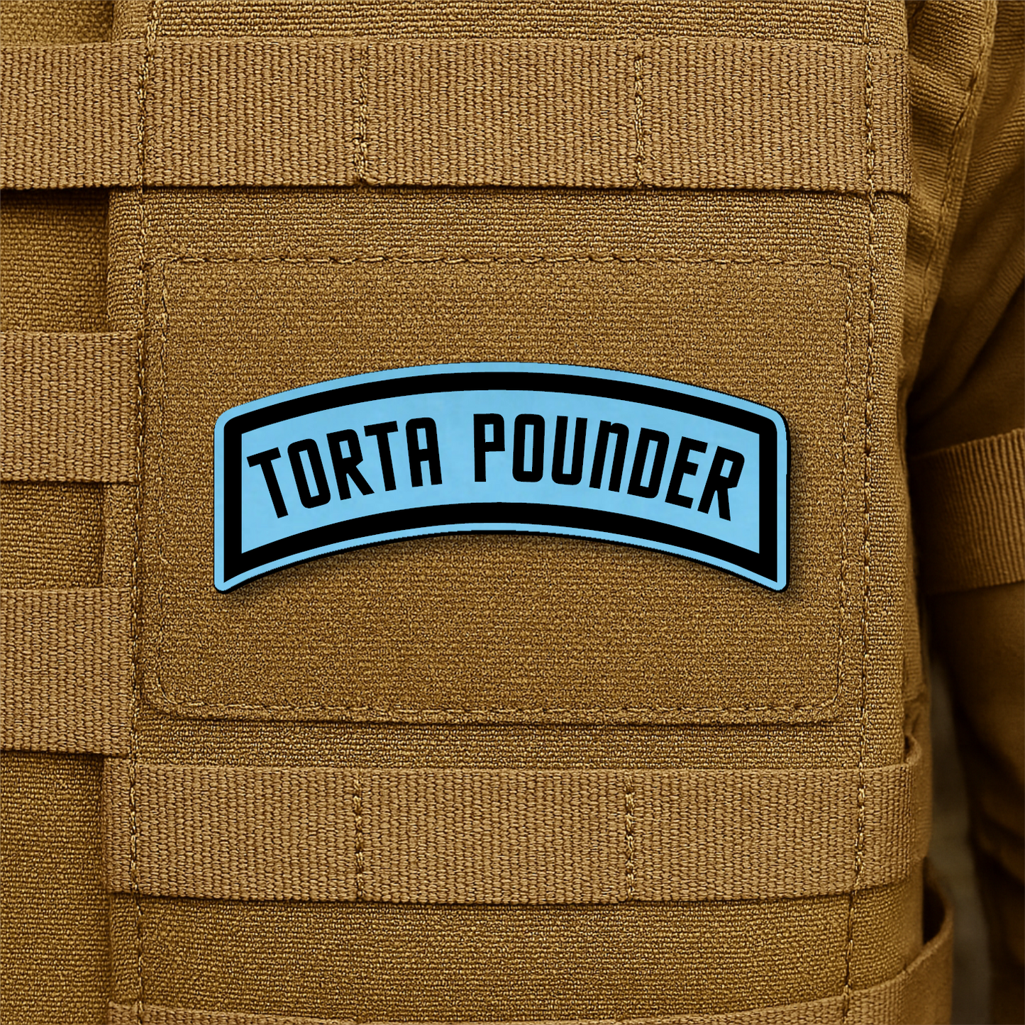Torta Pounder Rocker Tab Morale Patch 1"x2.6" Hook & Loop | Made in USA