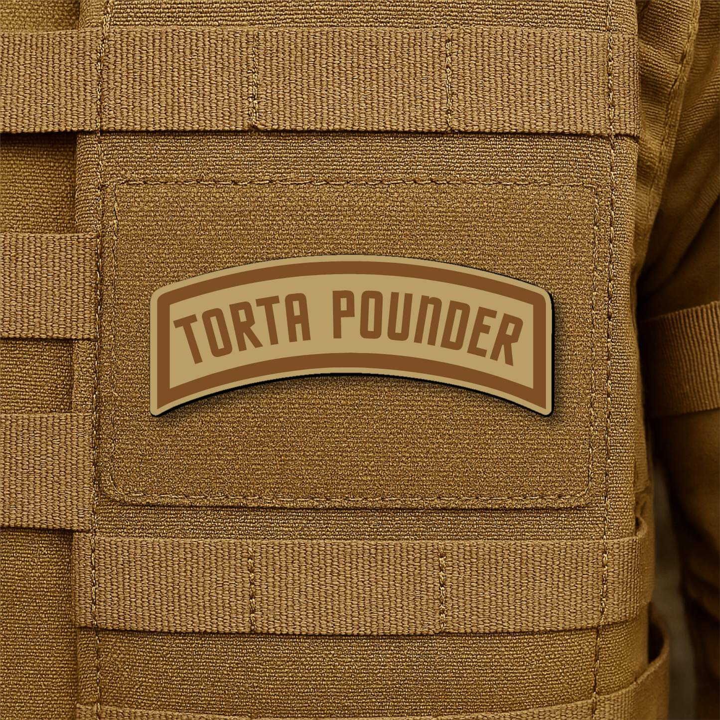 Torta Pounder Rocker Tab Morale Patch 1"x2.6" Hook & Loop | Made in USA
