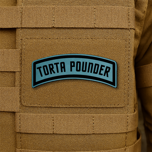 Torta Pounder Rocker Tab Funny Morale Patch 1"x2.6" Hook & Loop | Made in USA