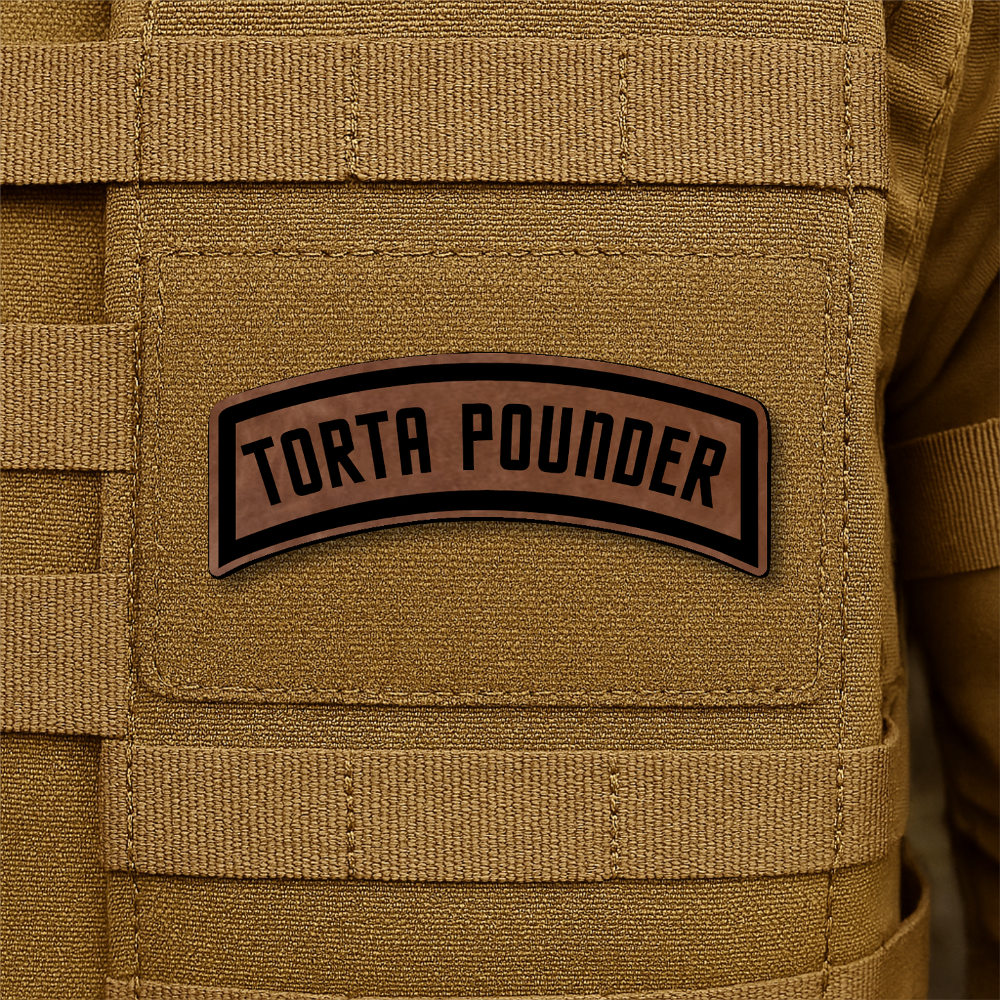 Torta Pounder Rocker Tab Morale Patch 1"x2.6" Hook & Loop | Made in USA