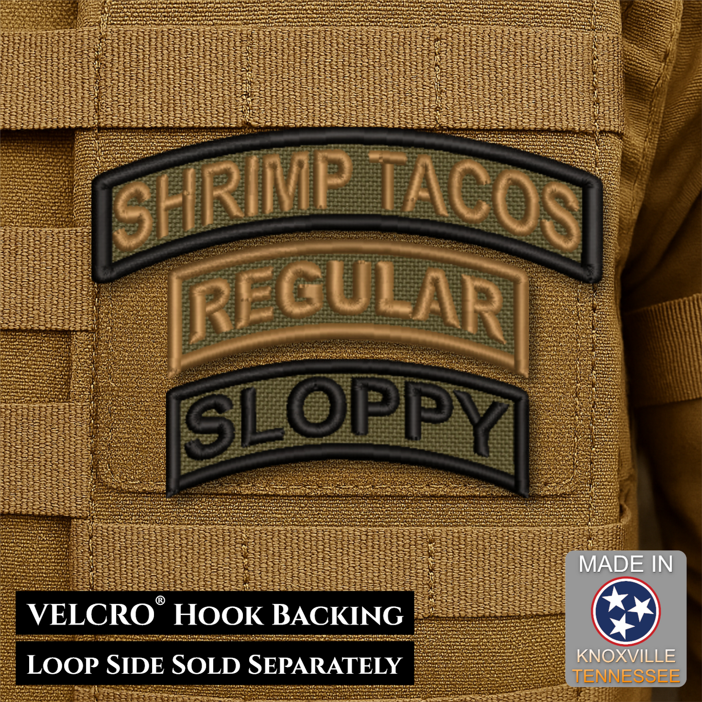 Army Regular Forces Funny Morale Patch Tab, 1.2x3" | Made in USA | VELCRO® Brand Hook Backing