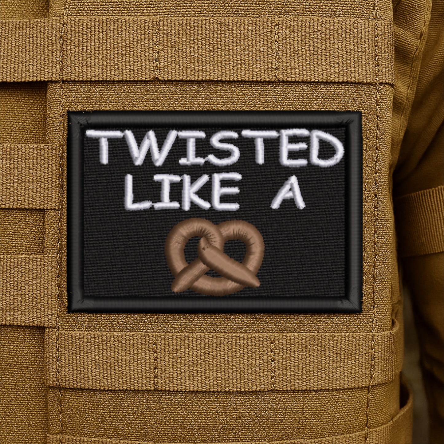 Twisted Like a Pretzel Funny Embroidered Morale Patch