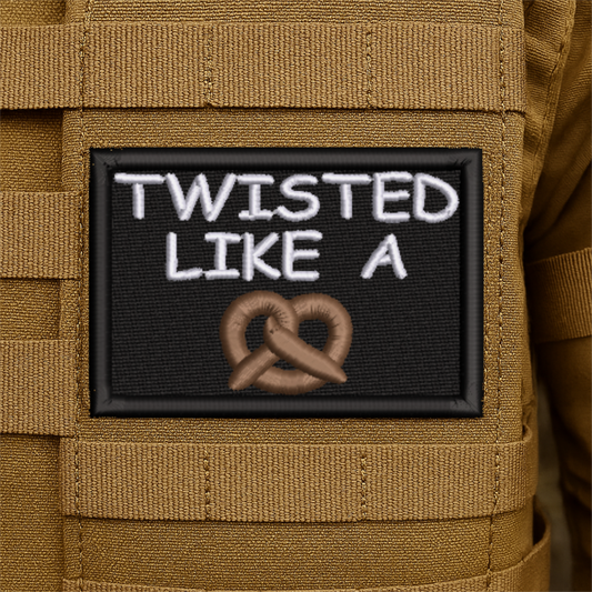 Twisted Like a Pretzel Funny Embroidered Morale Patch