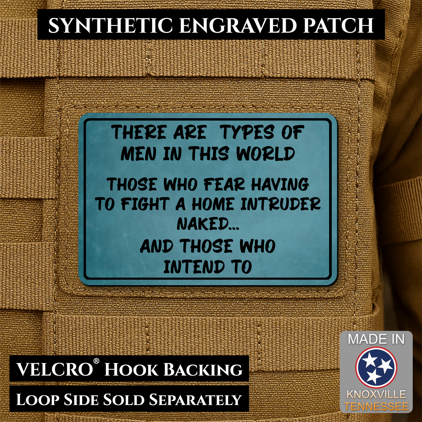 2 Types of Men In This World Funny Morale Patch | Made in USA | VELCRO® Brand Hook Backing
