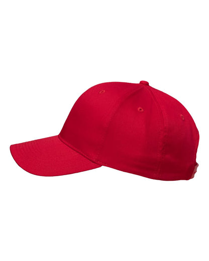Red baseball cap on a white background