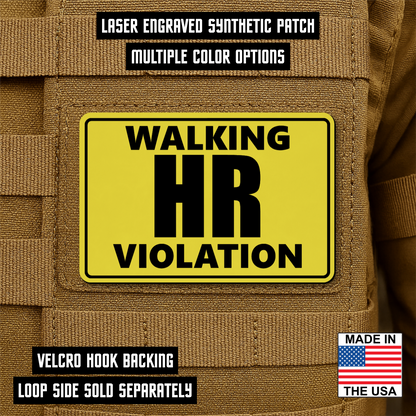Walking HR Violation Morale Patch 2"x3" Hook & Loop | Made in USA