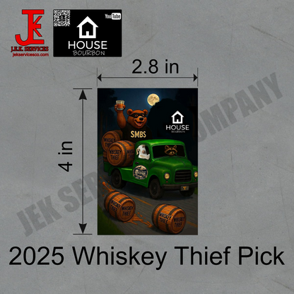 House Bourbon Bottle Tater Stickers