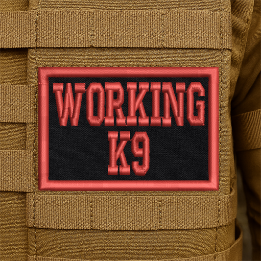 Working K9 Embroidered Dog Patch