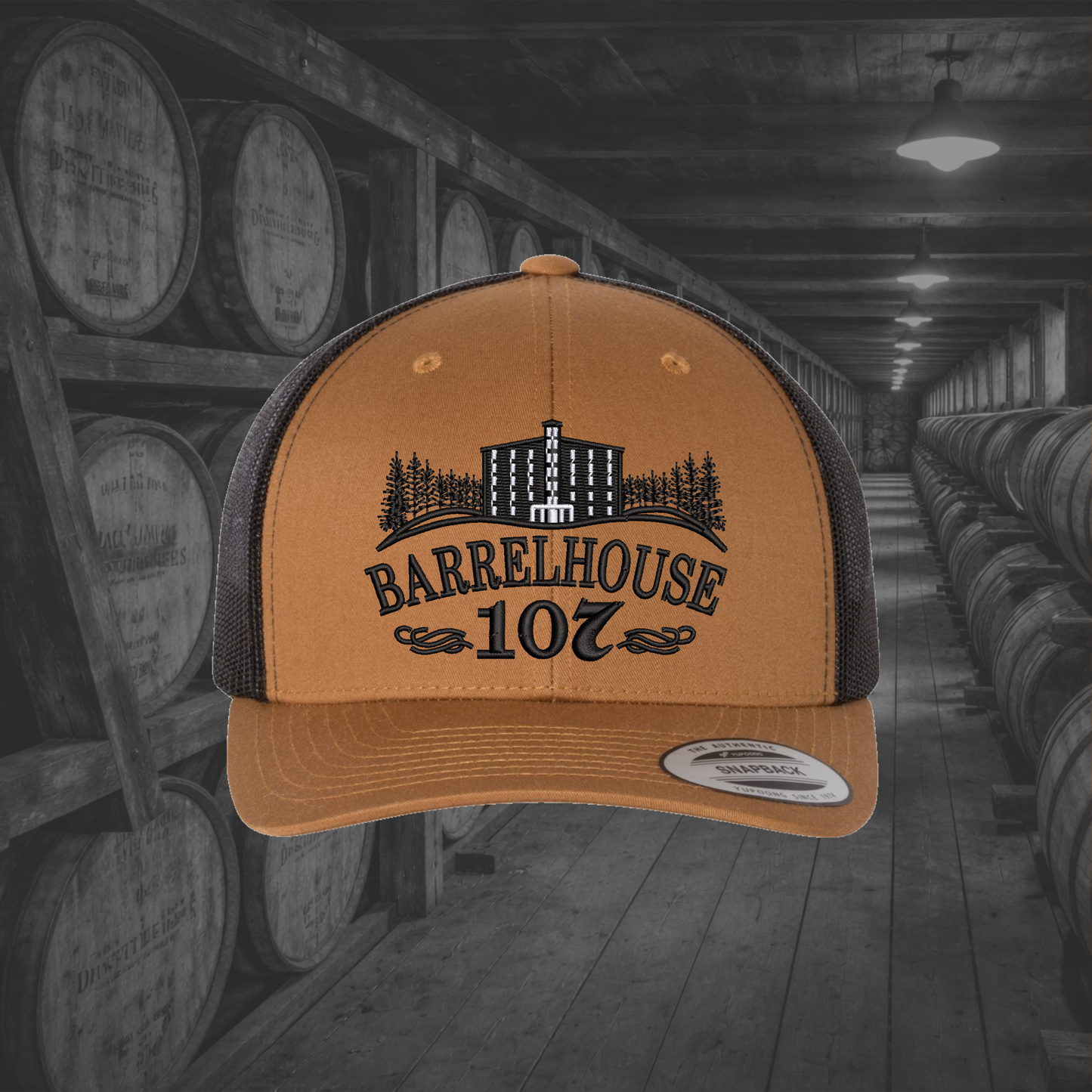 Barrelhouse 107 Embroidered Caps, Multiple Hat Color Options