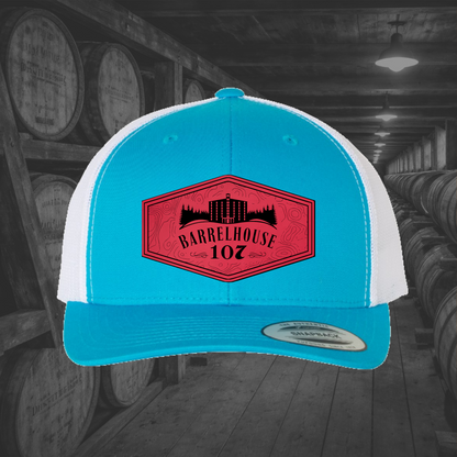 Barrelhouse 107 Engraved Leather Patch Hats