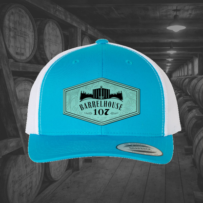 Barrelhouse 107 Engraved Leather Patch Hats