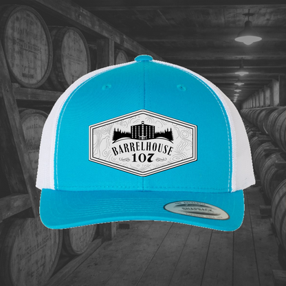 Barrelhouse 107 Engraved Leather Patch Hats