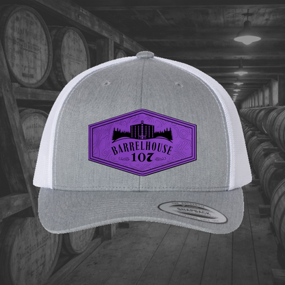 Barrelhouse 107 Engraved Leather Patch Hats