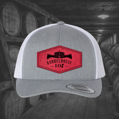 Barrelhouse 107 Engraved Leather Patch Hats