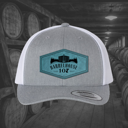 Barrelhouse 107 Engraved Leather Patch Hats