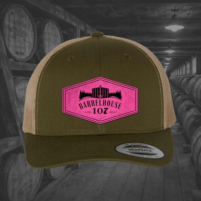 Barrelhouse 107 Engraved Leather Patch Hats