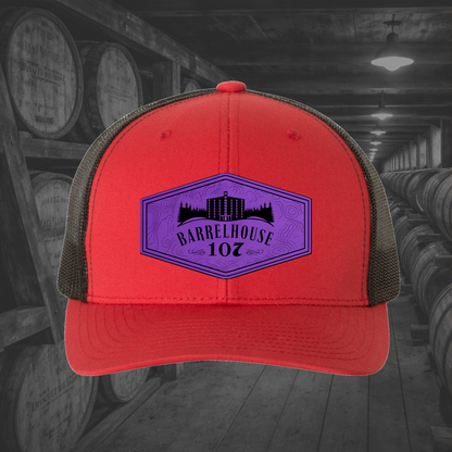Barrelhouse 107 Engraved Leather Patch Hats