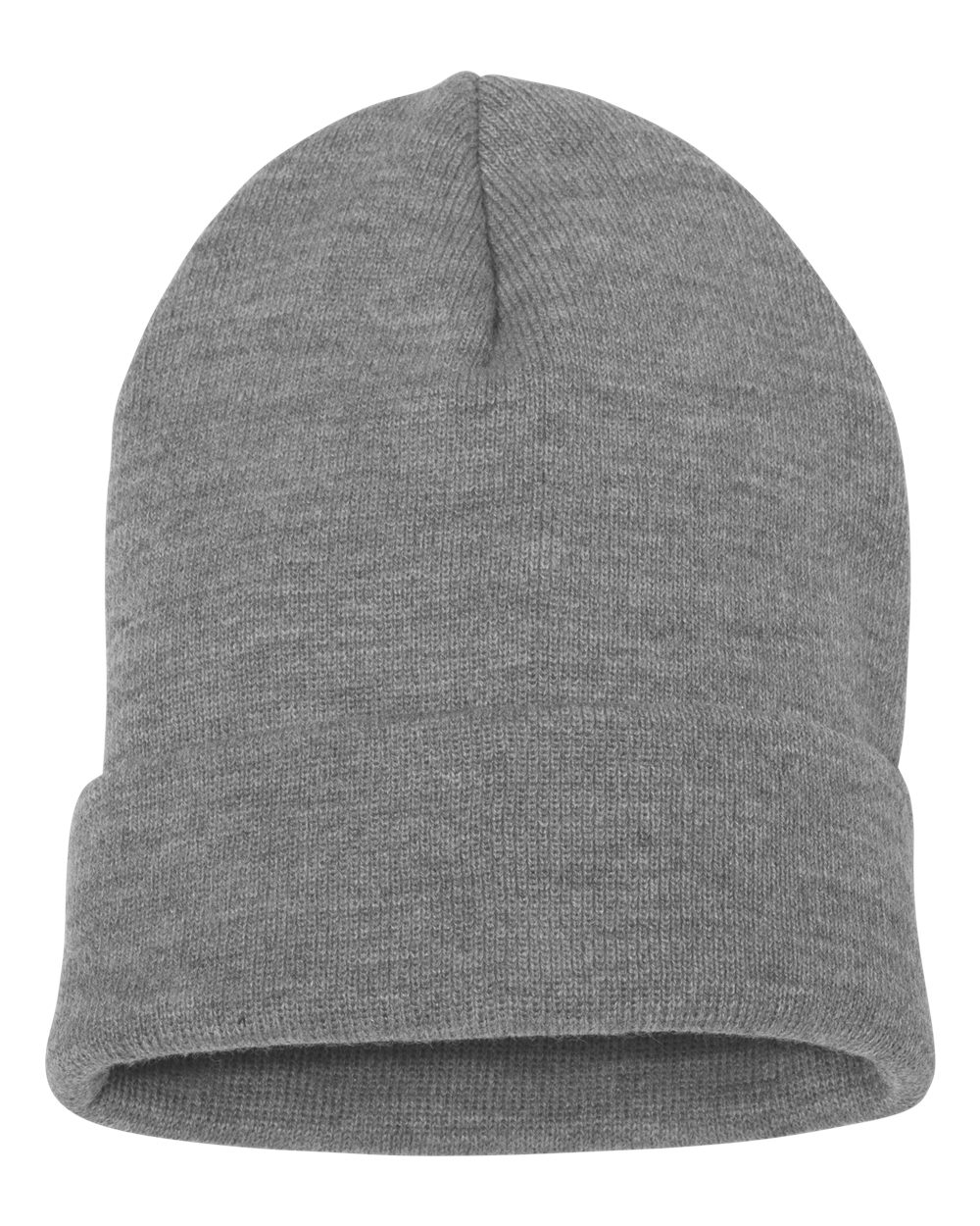 Blank 12-inch cuffed beanie, heather color
