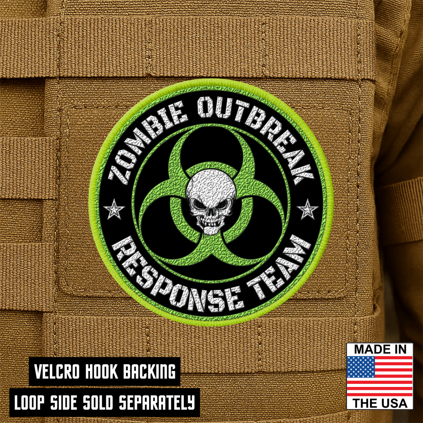 Zombie Outbreak Response Team Funny Morale Patch 3" Round Hook & Loop | Made in USA