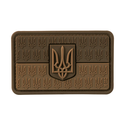 Ukraine Flag Embossed PVC Morale Patch – M-Tac Tactical Hook & Loop Ukrainian Trident Patch for Backpack, Plate Carrier & Uniform