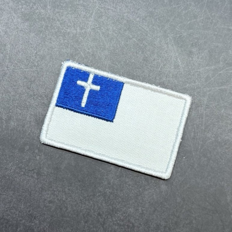 Christian Flag Patch | Made in USA | VELCRO® Brand Hook Backing