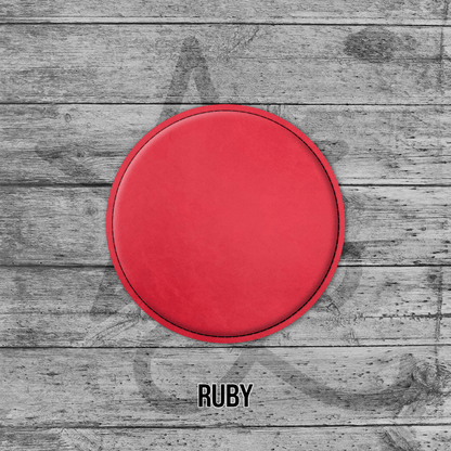 Coasters (6pk of 4" Circle): Heritage Collection Premium Leatherette®