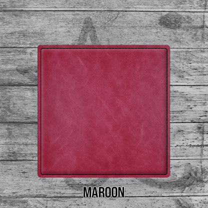 Coasters (6pk of 4" Square): Heritage Collection Premium Leatherette®