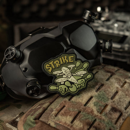 Strike FPV Drone PVC Morale Patch – M-Tac Tactical Hook & Loop UAV Patch for Backpack, Plate Carrier & Range Bag