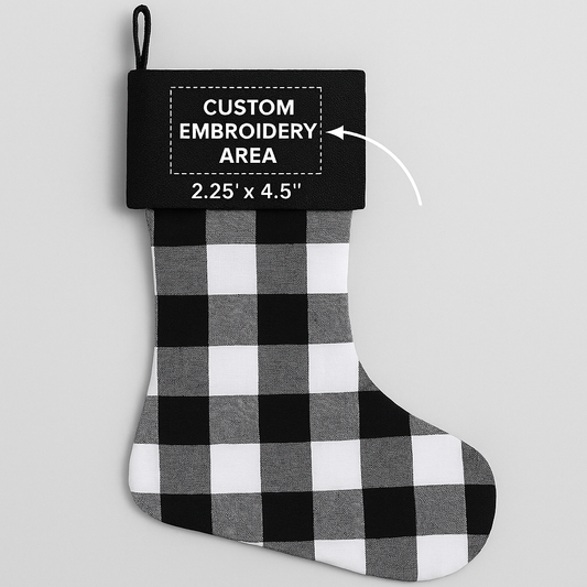 Custom Embroidered Christmas Stocking – Fast Shipping for Last-Minute Gifts & Decorations