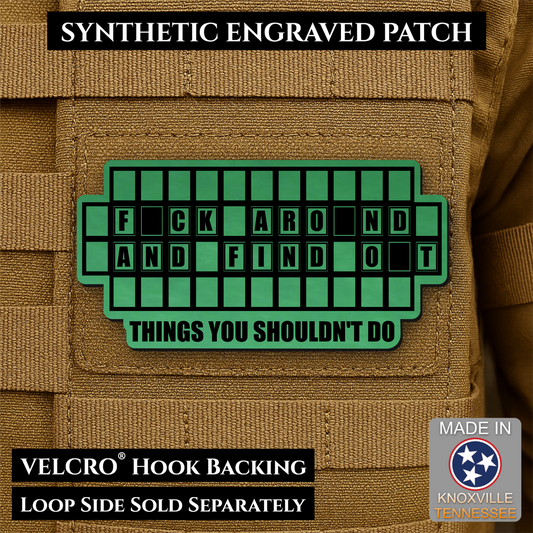 FAFO Game Show Funny Morale Patch | Made in USA | VELCRO® Brand Hook Backing