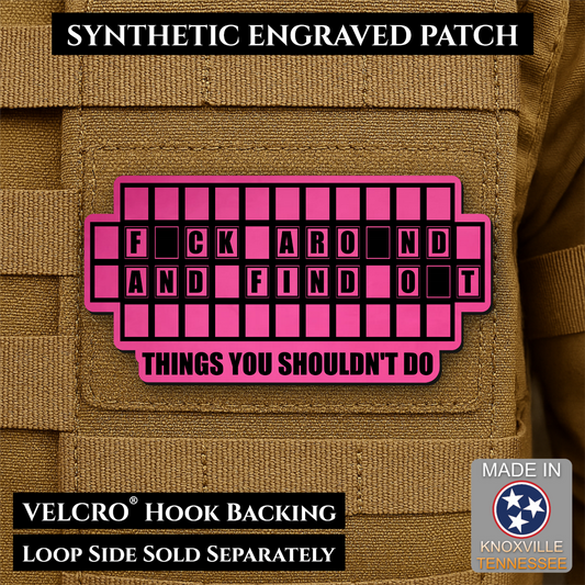 FAFO Game Show Funny Morale Patch | Made in USA | VELCRO® Brand Hook Backing
