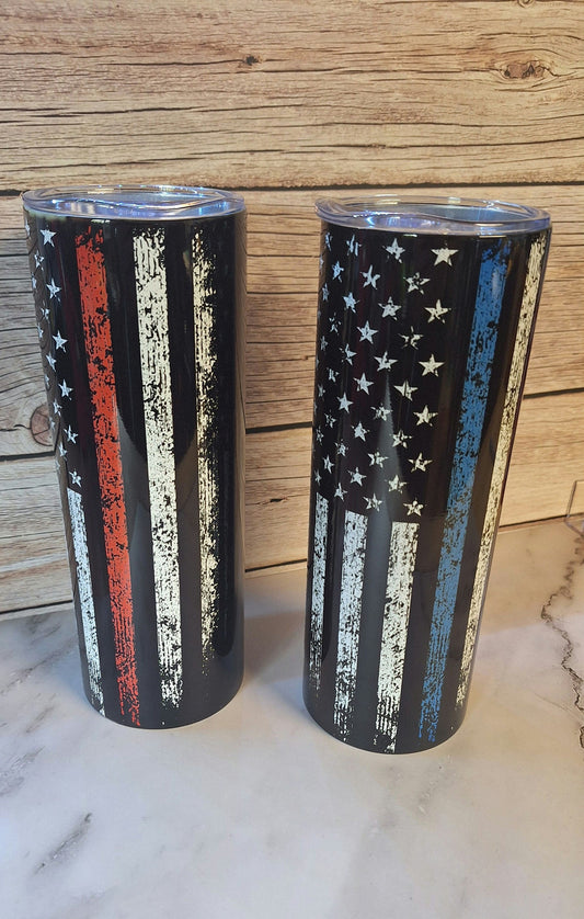 Firefighter and Police 20oz Coffee Tumbler