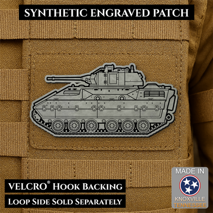 M2/M3 Bradley Fighting Vehicle Morale Patch – 1.4” x 3” Hook & Loop Tactical Patch | Made in USA