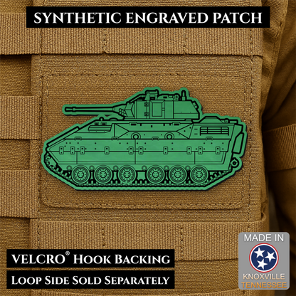 M2/M3 Bradley Fighting Vehicle Morale Patch – 1.4” x 3” Hook & Loop Tactical Patch | Made in USA