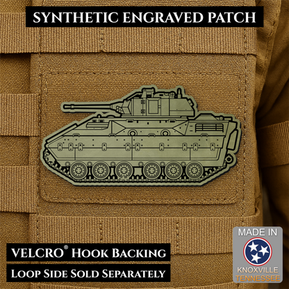 M2/M3 Bradley Fighting Vehicle Morale Patch – 1.4” x 3” Hook & Loop Tactical Patch | Made in USA