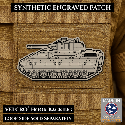 M2/M3 Bradley Fighting Vehicle Morale Patch – 1.4” x 3” Hook & Loop Tactical Patch | Made in USA