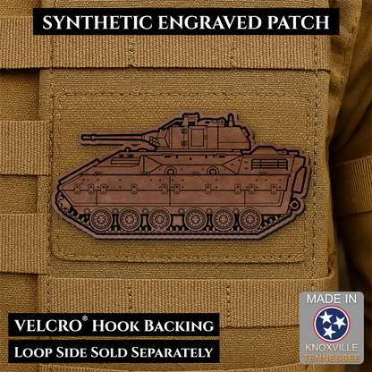 M2/M3 Bradley Fighting Vehicle Morale Patch – 1.4” x 3” Hook & Loop Tactical Patch | Made in USA