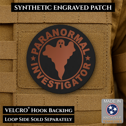 Paranormal Investigator Funny Morale Patch | Made in USA | VELCRO® Brand Hook Backing